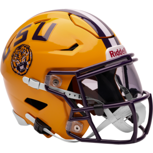 Riddell SPEED Full Size Replica Football Helmet – Custom LSU Tigers With Oakley Shield