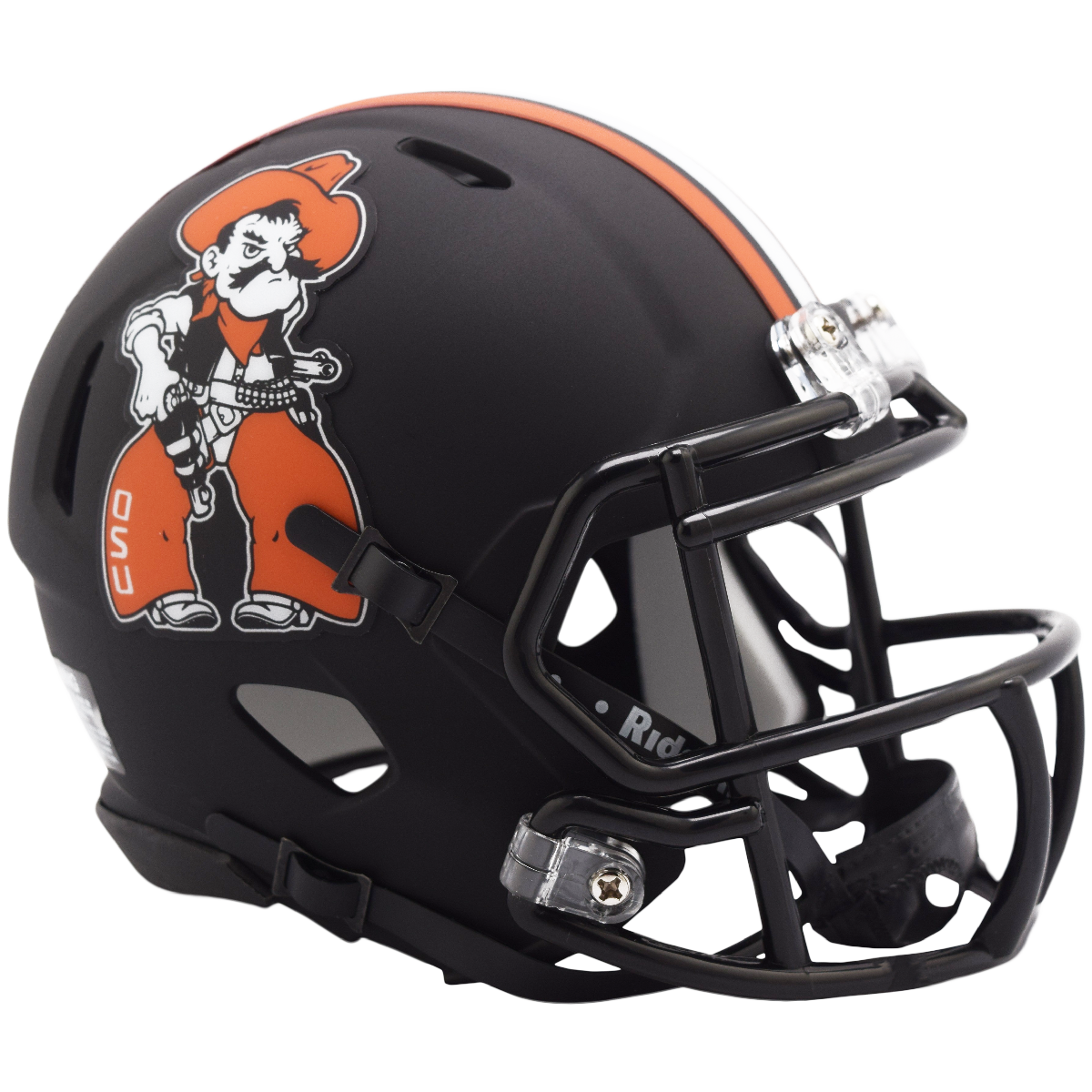 Riddell Oklahoma State Cowboys Speed Mini Helmet – Matte Black – NCAA Licensed